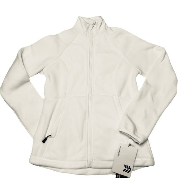 All In Motion Jacket Women Size XL Polartec full zip solid ivory NWT - Picture 1 of 6